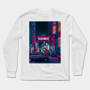 Cyberpunk Tokyo Street Long Sleeve T-Shirt